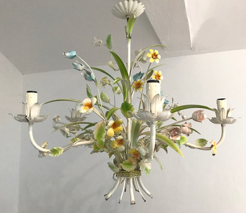 VINTAGE FRENCH TOLEWARE CHANDELIER